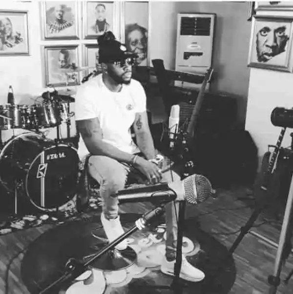 #BBNaija: Evicted Housemate Teddy-A Shows Off His Music Studio (Photo)